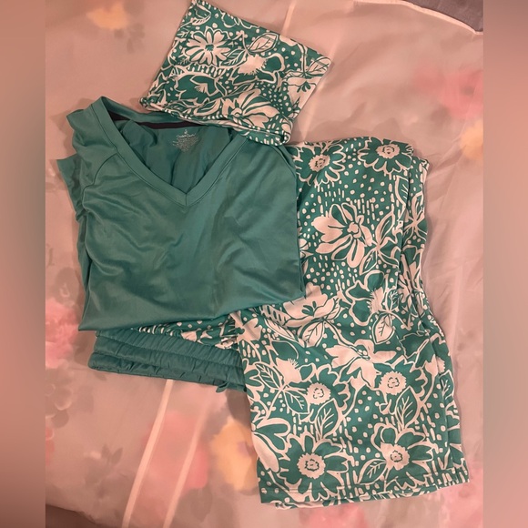 NEW Cuddl Duds Womens 3-pc Jade Print Pajama Set - Picture 10 of 10